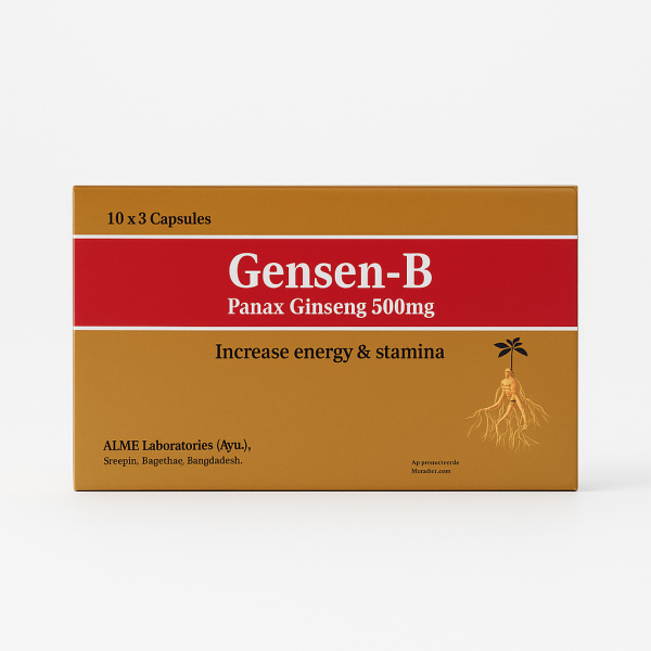 Gensen-B (Panax Ginseng 500mg Capsules)
